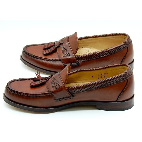 Allen Edmonds Maxfield Tassel Loafers 47716 Chili Cognac Brown Sz 11 C 99% USA - Picture 5 of 11